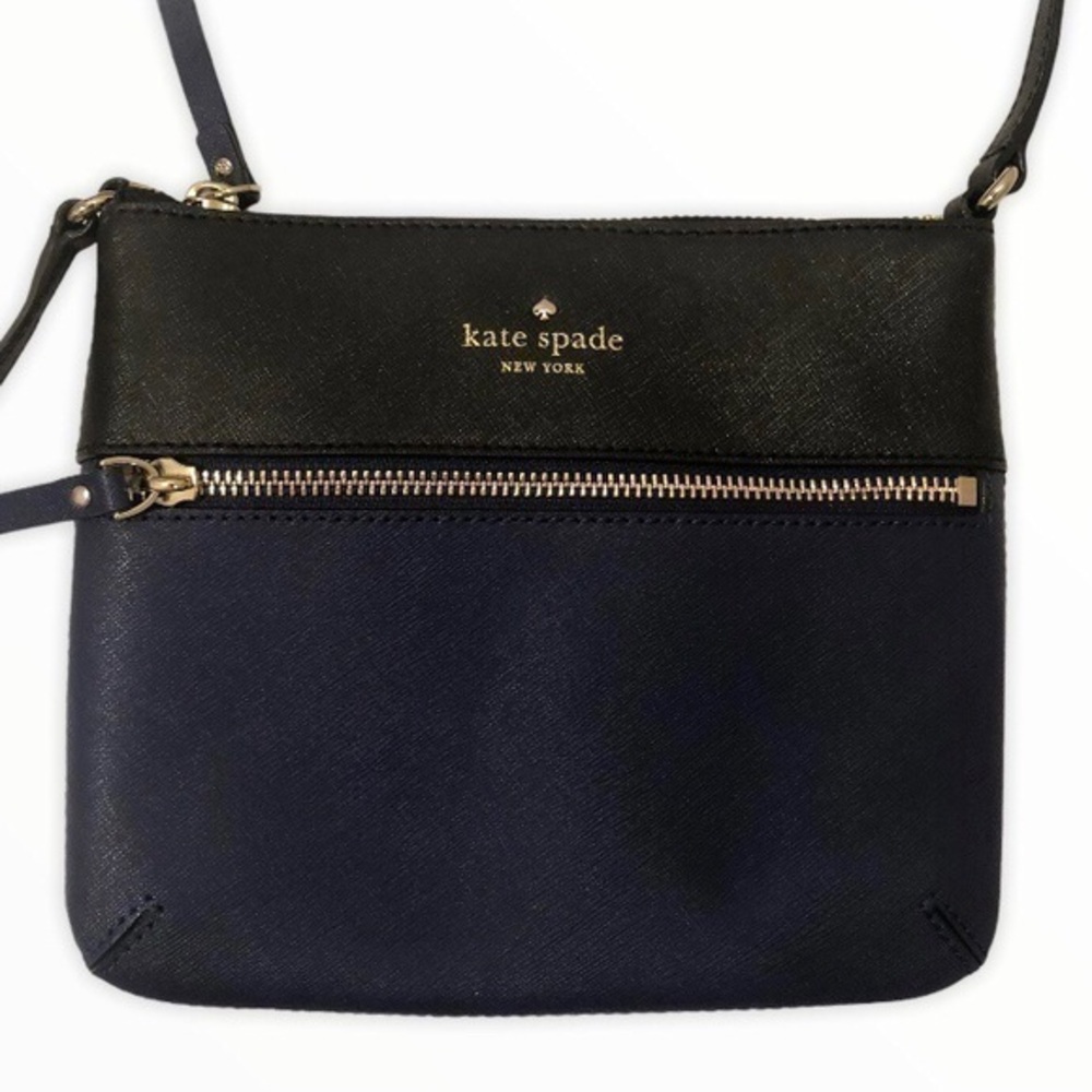 Kate spade blue black crossbody bag color block